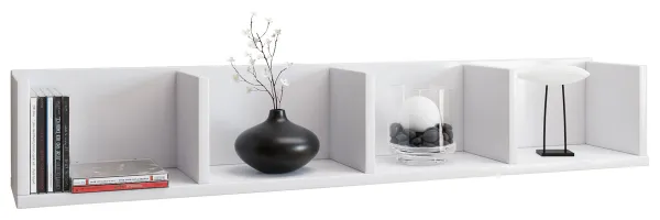 Regál na stenu Honsa š: 97 cm biely