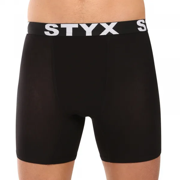10PACK pánske boxerky Styx long športová guma čierne (10UN9601) M, trenky