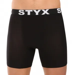 10PACK pánske boxerky Styx long športová guma čierne (10UN9601) M, trenky