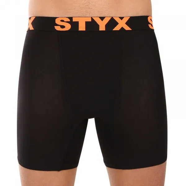 10PACK pánske boxerky Styx long športová guma čierne (10UN9601) M, trenky