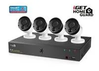 iGET HOMEGUARD HGNVK85304 PoE kamerový systém s detekciou pohybu SMART, 8-kanálový FullHD NVR + 4x FullHD vonkajšia kam