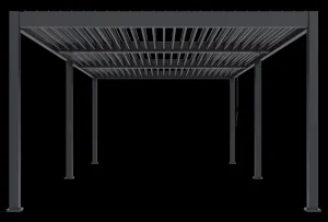 ArtRoja Bioklimatická hliníková pergola INTRO DUO voľne stojaca | antracit 8 x 4 m