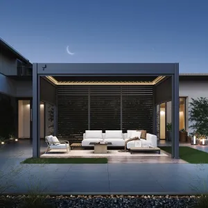 ArtRoja Bioklimatická hliníková pergola INTRO NEO voľne stojaca | antracit 3 x 4 m