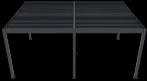 ArtRoja Bioklimatická hliníková pergola INTRO DUO voľne stojaca | antracit 6 x 4 m