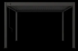 ArtRoja Bioklimatická hliníková pergola INTRO NEO voľne stojaca | antracit 3 x 4 m
