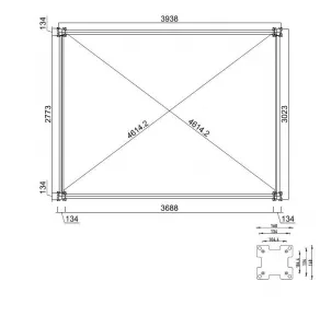ArtRoja Bioklimatická hliníková pergola INTRO NEO voľne stojaca | antracit 3 x 4 m