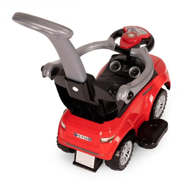 Hračkárske autíčko Rider Walker Pusher 3v1, červené