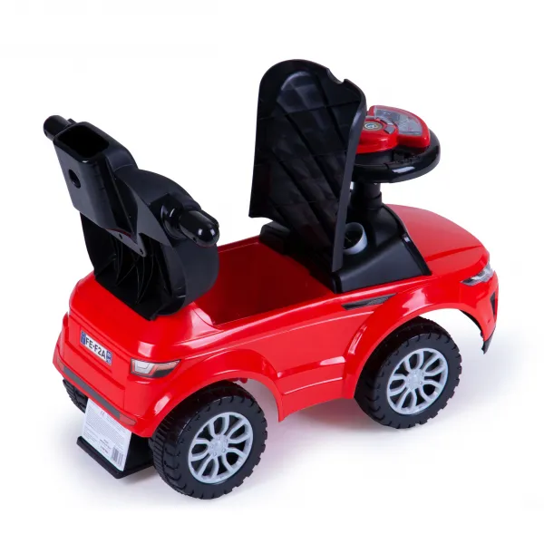 Hračkárske autíčko Rider Walker Pusher 3v1, červené