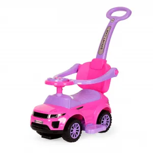 Hračkárske autíčko Rider Walker Pusher 3v1, ružové