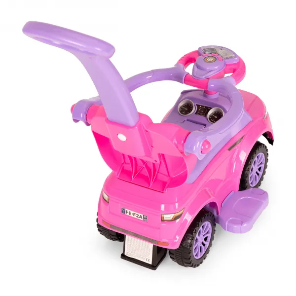 Hračkárske autíčko Rider Walker Pusher 3v1, ružové