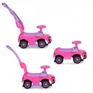 Hračkárske autíčko Rider Walker Pusher 3v1, ružové