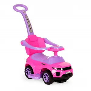 Hračkárske autíčko Rider Walker Pusher 3v1, ružové