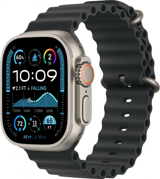 Apple Watch Acc/49/Black Ocean Band -Natur.Titan