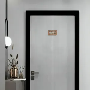 Drevené označenie dverí - WC