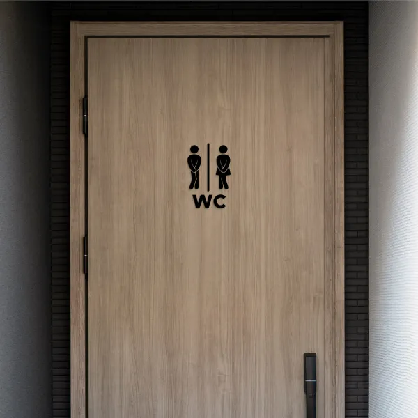 Drevené symboly - Dámske a Pánske WC
