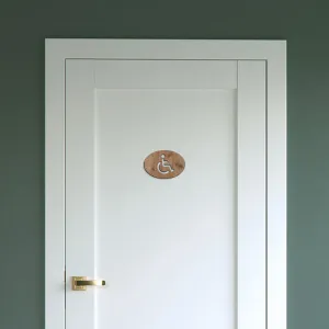 Drevená tabuľka na dvere - WC invalidi