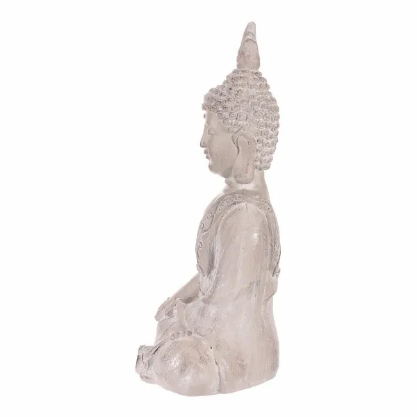 Dekorácia soška Budha sediaci, sivá, polyresin, 30 x 22 x 54 cm