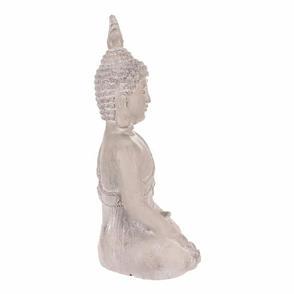 Dekorácia soška Budha sediaci, sivá, polyresin, 30 x 22 x 54 cm