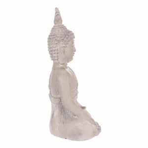 Dekorácia soška Budha sediaci, sivá, polyresin, 30 x 22 x 54 cm