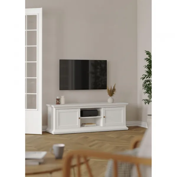 TV stolík, biela, PARIS 77810