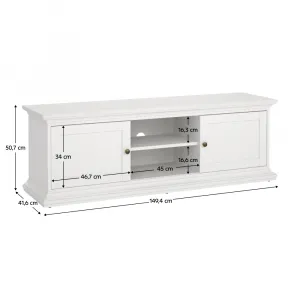 TV stolík, biela, PARIS 77810