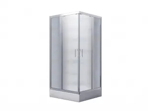 BESCO - Štvorcový sprchovací kút MODERN 165 - FARBA rámu - Chróm / Leštený hliník (ALU), Rozmer A - 80, Rozmer B - 80, Rozmer C - 165, Smer zatvárania - Univerzálne Ľavé / Pravé, Výplň - Frost bezpečnostné sklo - 6 mm BCMD80CTVER65CF
