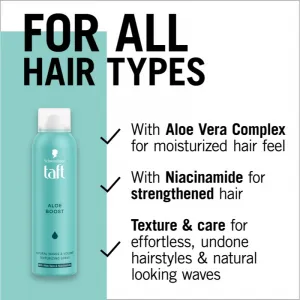 Schwarzkopf Taft Aloe Boost suchý texturizačný sprej 150 ml
