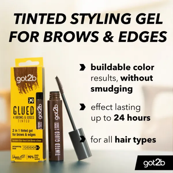 got2b Glued fixačný gél na obočie 2v1 Tinted Brown 16 ml