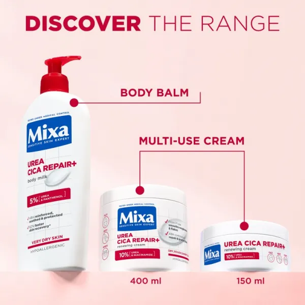 Mixa Urea Cica Repair+ regeneračný telový krém pre veľmi suchú pokožku 150 ml