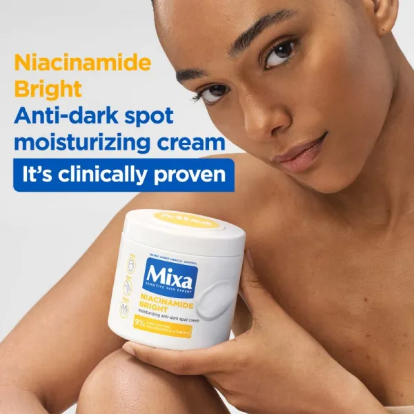 Mixa Niacinamide Bright intenzívne hydratačný krém proti tmavým škvrnám 400 ml