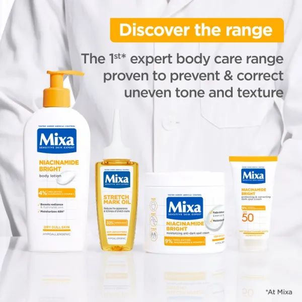Mixa Niacinamide Bright telové maslo s bambuckým maslom 250 ml