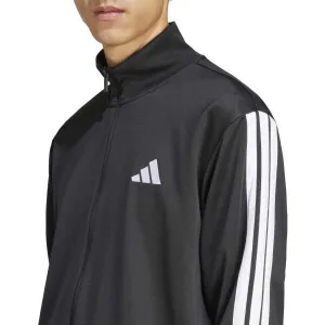 Tepláková súprava adidas 3S FT TT TS pánska, čierna farba, JC5375