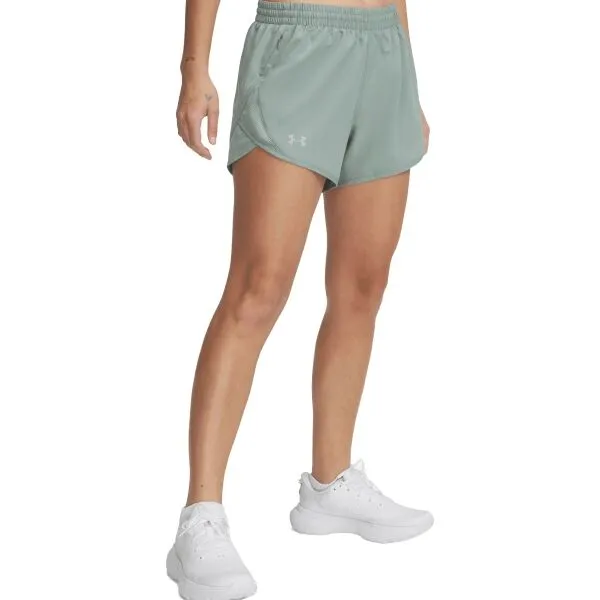 Under Armour FLY BY 3'' Dámske kraťasy, svetlo zelená, veľkosť S
