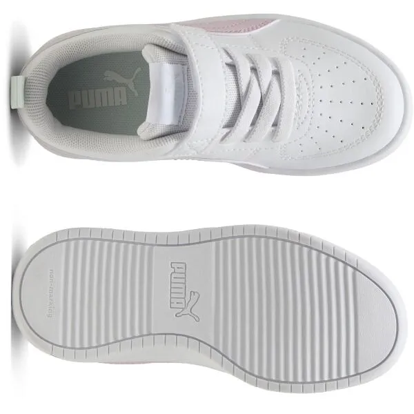 Puma RICKIE AC+PS Detská voľnočasová obuv, biela, veľkosť 32