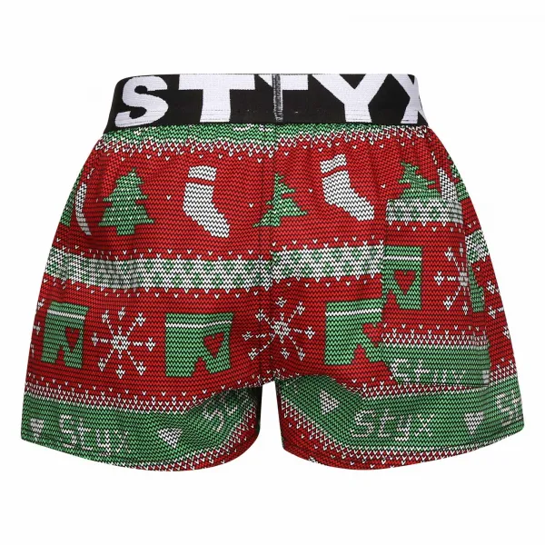 Children's boxer shorts Styx art sports elastic Christmas knitted