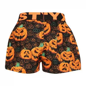 Detské trenky Styx art športová guma Halloween tekvica (BJ1755) 6-8 let, trenírky