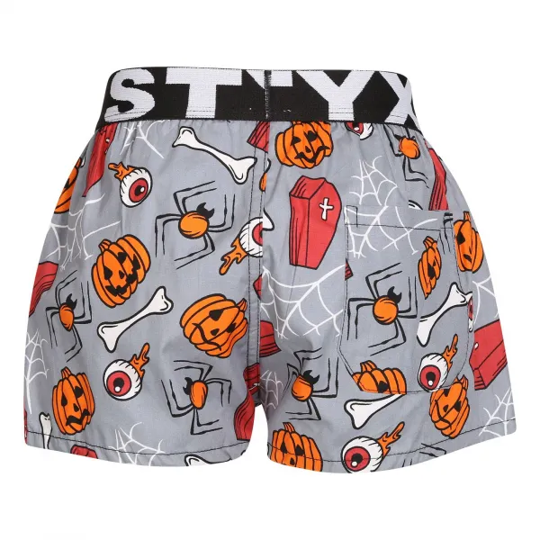Detské trenky Styx art športová guma Halloween rakvy (BJ1752) 4-5 let, trenírky