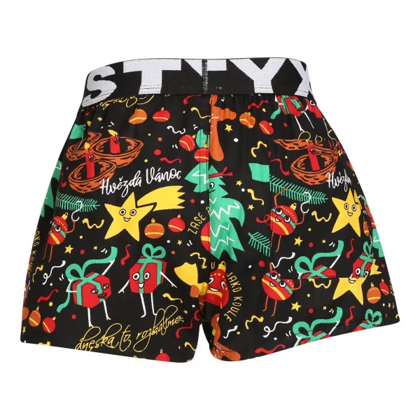 Detské trenky Styx art športová guma Vianoce ozdoby (BJ1754) 4-5 let, trenírky