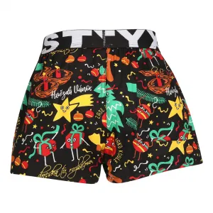 Detské trenky Styx art športová guma Vianoce ozdoby (BJ1754) 4-5 let, trenírky