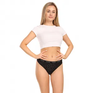 3PACK dámske nohavičky brazilky Calvin Klein čierné (QD5225E-UB1) M