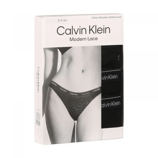 3PACK dámske nohavičky brazilky Calvin Klein čierné (QD5225E-UB1) M