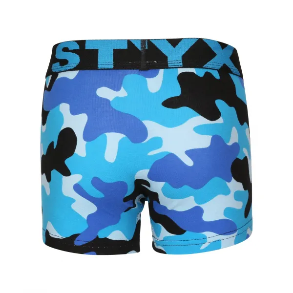 Detské boxerky Styx art športová guma maskáč modrý (GJ1850) 4-5 let, trenky