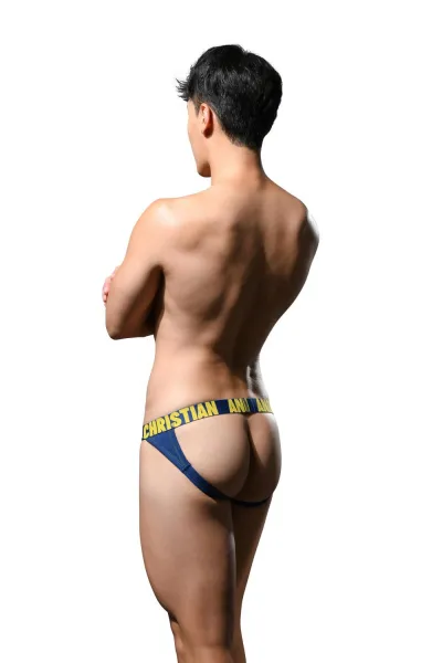Pánske jocksy Andrew Christian modre ALMOST NAKED (93428-NVY) M