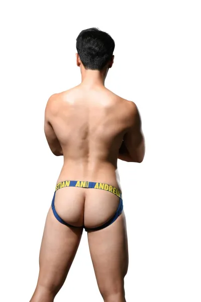 Pánske jocksy Andrew Christian modre ALMOST NAKED (93428-NVY) M