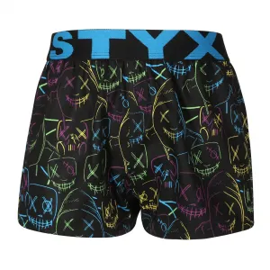 3PACK Detské trenky Styx art športová guma viacfarebné (3BJ18023) 4-5 let, trenírky