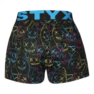 3PACK Detské trenky Styx art športová guma viacfarebné (3BJ18023) 4-5 let, trenírky