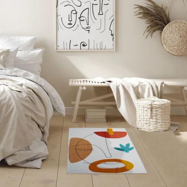 Koberec ARTY COLORS 50x80 cm, biely