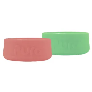 Pura silikónové chrániče na fľašu 2ks - 150ml, 260ml, 325ml Aqua Grey