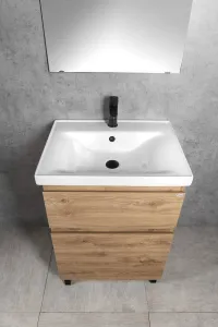 AQUALINE - SAVA 60 keramcké umývadlo nábytkové 60x46cm, biela 2060