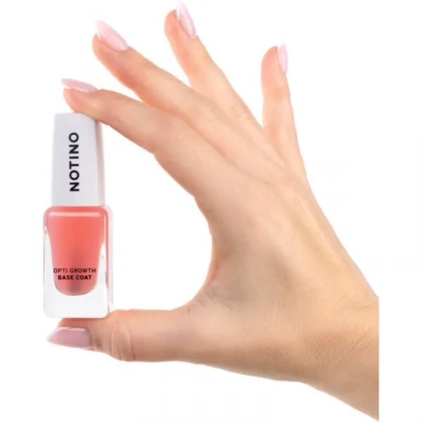 Notino Nail Care Opti Growth Base Coat vyživujúci lak na nechty na rast nechtov 10 ml
